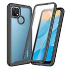 For OPPO A15 Starry Sky Solid Color Series Shockproof PC + TPU Protective Case with PET Film(Black) - 1