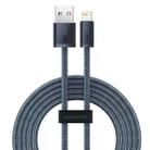 Baseus CALD000516 Dynamic Series 2.4A USB to 8 Pin Fast Charging Data Cable, Cable Length:2m(Dark Grey Blue) - 1