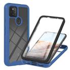 For Google Pixel 5A 5G Starry Sky Solid Color Series Shockproof PC + TPU Protective Case with PET Film(Blue) - 1