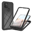 For Google Pixel 5A 5G Starry Sky Solid Color Series Shockproof PC + TPU Protective Case with PET Film(Black) - 1