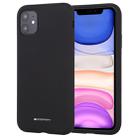 For iPhone 11 GOOSPERY SILICONE Solid Color Soft Liquid Silicone Shockproof Soft TPU Case(Black) - 1