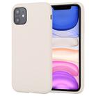 For iPhone 11 GOOSPERY SILICONE Solid Color Soft Liquid Silicone Shockproof Soft TPU Case(Stone Grey) - 1