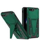 Super V Armor PC + TPU Shockproof Case with Invisible Holder For iPhone 8 Plus / 7 Plus(Dark Green) - 1