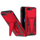 Super V Armor PC + TPU Shockproof Case with Invisible Holder For iPhone 8 Plus / 7 Plus(Red) - 1