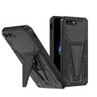 Super V Armor PC + TPU Shockproof Case with Invisible Holder For iPhone 8 Plus / 7 Plus(Black) - 1