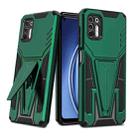 For Motorola Moto G Stylus 2021 Super V Armor PC + TPU Shockproof Case with Invisible Holder(Dark Green) - 1