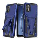 For Motorola Moto G Stylus 2021 Super V Armor PC + TPU Shockproof Case with Invisible Holder(Blue) - 1