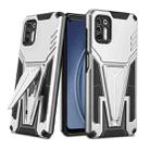 For Motorola Moto G Stylus 2021 Super V Armor PC + TPU Shockproof Case with Invisible Holder(Silver) - 1