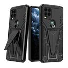 For Motorola Moto G Stylus 5G Super V Armor PC + TPU Shockproof Case with Invisible Holder(Black) - 1