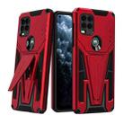 For Motorola Moto G Stylus 5G Super V Armor PC + TPU Shockproof Case with Invisible Holder(Red) - 1