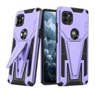 For Motorola One 5G Ace Super V Armor PC + TPU Shockproof Case with Invisible Holder(Purple) - 1