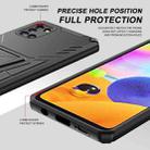 For Samsung Galaxy A31 Super V Armor PC + TPU Shockproof Case with Invisible Holder(Black) - 3