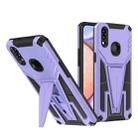 For Samsung Galaxy A10s Super V Armor PC + TPU Shockproof Case with Invisible Holder(Purple) - 1