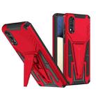 For Samsung Galaxy A03s 164mm Super V Armor PC + TPU Shockproof Case with Invisible Holder(Red) - 1