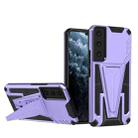 For Samsung Galaxy S22 5G Super V Armor PC + TPU Shockproof Case with Invisible Holder(Purple) - 1