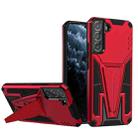 For Samsung Galaxy S22+ 5G Super V Armor PC + TPU Shockproof Case with Invisible Holder(Red) - 1