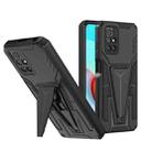 For Xiaomi Redmi 10 Super V Armor PC + TPU Shockproof Case with Invisible Holder(Black) - 1