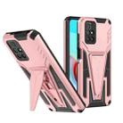 For Xiaomi Redmi 10 Super V Armor PC + TPU Shockproof Case with Invisible Holder(Rose Gold) - 1