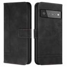 For Google Pixel 6 Retro Skin Feel Horizontal Flip Soft TPU + PU Leather Case(Black) - 1