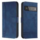 For Google Pixel 6 Retro Skin Feel Horizontal Flip Soft TPU + PU Leather Case(Blue) - 1