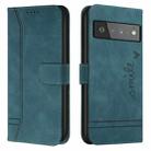 For Google Pixel 6 Retro Skin Feel Horizontal Flip Soft TPU + PU Leather Case(Dark Green) - 1