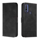 For Motorola Moto G Pure Retro Skin Feel Horizontal Flip Soft TPU + PU Leather Case(Black) - 1