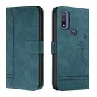 For Motorola Moto G Pure Retro Skin Feel Horizontal Flip Soft TPU + PU Leather Case(Dark Green) - 1