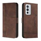 For OnePlus 9RT 5G Retro Skin Feel Horizontal Flip Soft TPU + PU Leather Case(Coffee) - 1