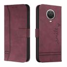For Nokia G10 / G20 / G30 Retro Skin Feel Horizontal Flip Soft TPU + PU Leather Case(Wine Red) - 1
