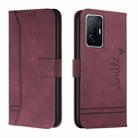 For Xiaomi Mi 11T Pro Retro Skin Feel Horizontal Flip Soft TPU + PU Leather Case(Wine Red) - 1