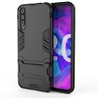 For Huawei Honor 20 Lite Shockproof PC + TPU Protective Case with Invisible Holder(Black) - 1