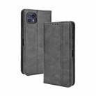 For Motorola Moto G50 5G Magnetic Buckle Retro Crazy Horse Texture Horizontal Flip Leather Case with Holder & Card Slots & Photo Frame(Black) - 1