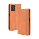 For OPPO Realme 8i Magnetic Buckle Retro Crazy Horse Texture Horizontal Flip Leather Case with Holder & Card Slots & Photo Frame(Brown) - 1