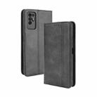 For Tecno Pova 2 Magnetic Buckle Retro Crazy Horse Texture Horizontal Flip Leather Case with Holder & Card Slots & Photo Frame(Black) - 1