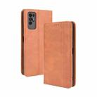 For Tecno Pova 2 Magnetic Buckle Retro Crazy Horse Texture Horizontal Flip Leather Case with Holder & Card Slots & Photo Frame(Brown) - 1