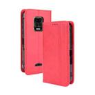 For Doogee S59 / S59 Pro Magnetic Buckle Retro Crazy Horse Texture Horizontal Flip Leather Case with Holder & Card Slots & Photo Frame(Red) - 1