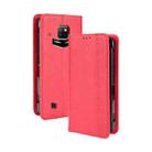 For Doogee S88 Plus / S88 Pro Magnetic Buckle Retro Crazy Horse Texture Horizontal Flip Leather Case with Holder & Card Slots & Photo Frame(Red) - 1