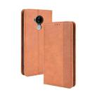 For Nokia C30 Magnetic Buckle Retro Crazy Horse Texture Horizontal Flip Leather Case with Holder & Card Slots & Photo Frame(Brown) - 1