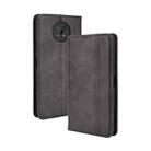 For Nokia C50 5G Magnetic Buckle Retro Crazy Horse Texture Horizontal Flip Leather Case with Holder & Card Slots & Photo Frame(Black) - 1