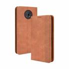 For Nokia C50 5G Magnetic Buckle Retro Crazy Horse Texture Horizontal Flip Leather Case with Holder & Card Slots & Photo Frame(Brown) - 1