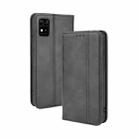 For ZTE Blade A31 Magnetic Buckle Retro Crazy Horse Texture Horizontal Flip Leather Case with Holder & Card Slots & Photo Frame(Black) - 1