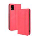 For ZTE Blade A31 Magnetic Buckle Retro Crazy Horse Texture Horizontal Flip Leather Case with Holder & Card Slots & Photo Frame(Red) - 1