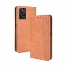 For ZTE Blade V30 Vita / V2022 Magnetic Buckle Retro Crazy Horse Texture Horizontal Flip Leather Case with Holder & Card Slots & Photo Frame(Brown) - 1