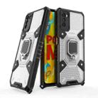 For Xiaomi Poco M3 Space PC+TPU Shockproof Case with Ring Holder(White) - 1