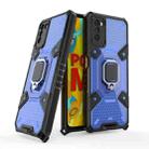 For Xiaomi Poco M3 Space PC+TPU Shockproof Case with Ring Holder(Blue) - 1