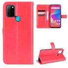 For BLU G91 Crazy Horse Texture Horizontal Flip Leather Case with Holder & Card Slots & Lanyard(Red) - 1