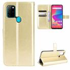 For BLU G91 Crazy Horse Texture Horizontal Flip Leather Case with Holder & Card Slots & Lanyard(Gold) - 1