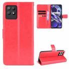 For OPPO Realme 8i Crazy Horse Texture Horizontal Flip Leather Case with Holder & Card Slots & Lanyard(Red) - 1