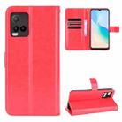For vivo Y33s / Y21 / Y21s Crazy Horse Texture Horizontal Flip Leather Case with Holder & Card Slots & Lanyard(Red) - 1