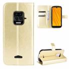For Doogee S59 / S59 Pro Crazy Horse Texture Horizontal Flip Leather Case with Holder & Card Slots & Lanyard(Gold) - 1